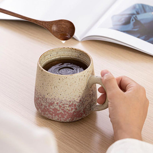 Retro Kiln Transformed Ceramic Coffee Mug – Japanese Style Stoneware Handy Cup, 330ml