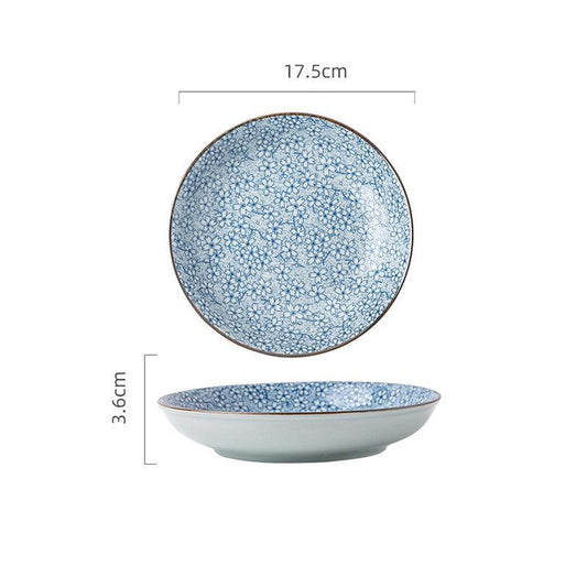 Japanese Ceramic Tableware Set – Assorted Patterns, 7-inch and 8-inch Plates