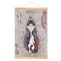 HD Chinese Fir Painting Japanese Style Samurai Cat Canvas Painting