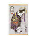 HD Chinese Fir Painting Japanese Style Samurai Cat Canvas Painting