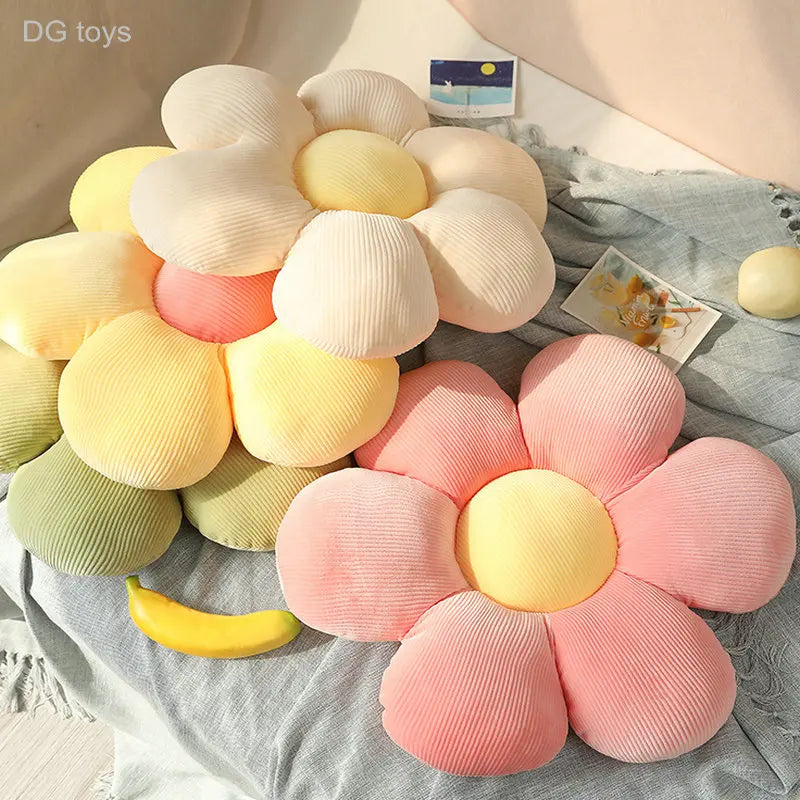 35/45cm Six Petal Flower Cushion | Sunflower Plush Pillow for Girly Room Decor | Pink Bay Window & Bedroom Seat Cushion