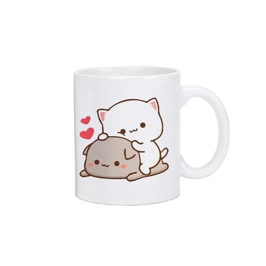 Kawaii Panda Bear Bubu Dudu Coffee & Milk Mug | Mocha Cat Couple Christmas Mugs | Cute Original Drinkware with Free Shipping