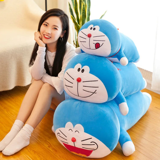 Large Kawaii Doraemon Plush Toy | Soft Stuffed Blue Jingle Cat Cartoon Doll | Home Decoration & Christmas Gift for Children