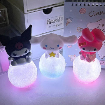 Sanrio Hello Kitty Night Light | Cute Cartoon Bedside Lamp for Kids | Kuromi, Cinnamoroll, My Melody | Perfect Children’s Gift