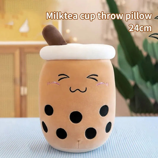 Cute Milk Tea Cup Pillow Plush Toy | Small Pearl Milk Tea Stuffed Doll | Creative Decoration & Funny Gift