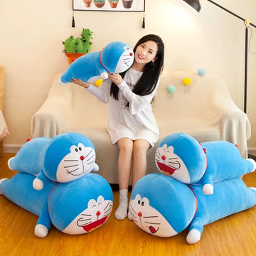 Large Kawaii Doraemon Plush Toy | Soft Stuffed Blue Jingle Cat Cartoon Doll | Home Decoration & Christmas Gift for Children