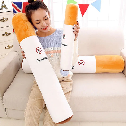 Creative Smoking Cylinder Plush Toy | Cylindrical Sleeping Cushion Pillow | Fun Boyfriend Birthday Gift