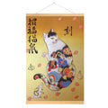 HD Chinese Fir Painting Japanese Style Samurai Cat Canvas Painting